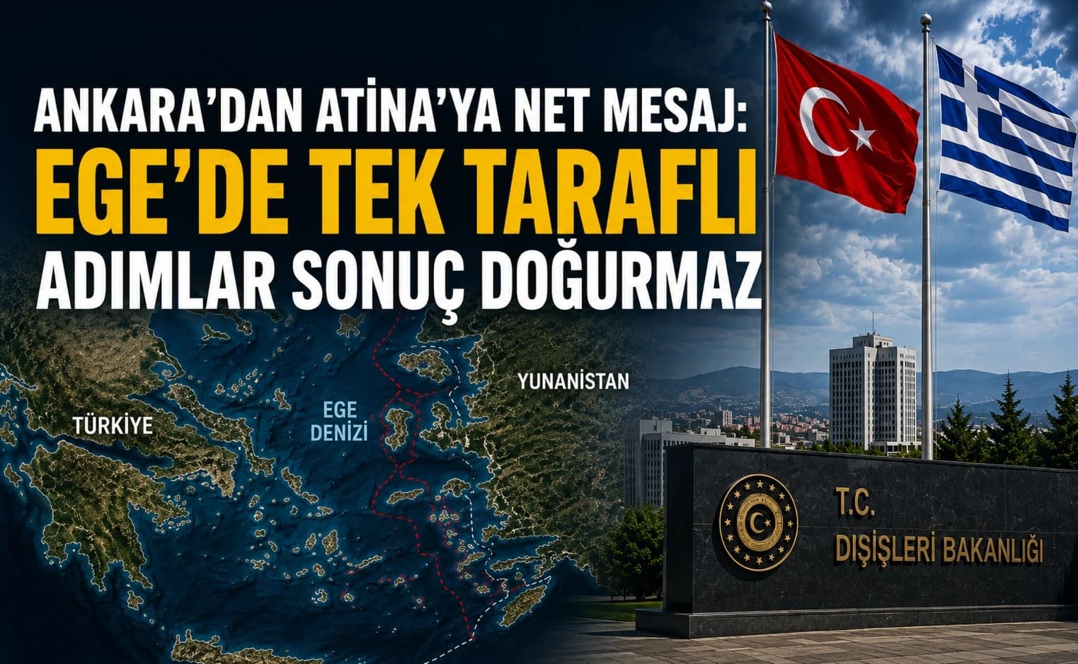 ANKARA’DAN ATİNA’YA NET MESAJ: EGE’DE TEK TARAFLI ADIMLAR SONUÇ DOĞURMAZ