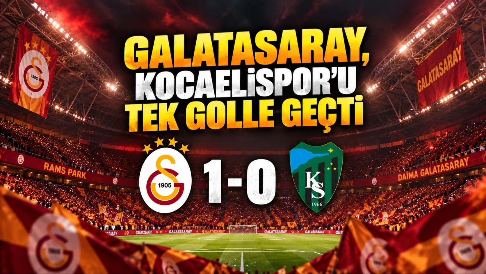 Galatasaray, Kocaelispor'u tek golle geçti