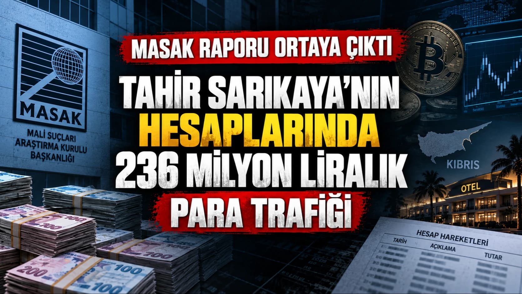 MASAK raporu ortaya çıktı: Tahir Sarıkaya'nın hesaplarında 236 milyon TL'lik para trafiği
