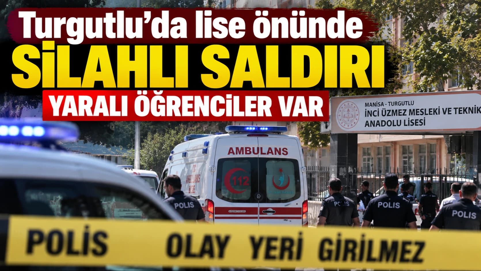 Turgutlu’da lise önünde silahlı saldırı: Yaralı öğrenciler var