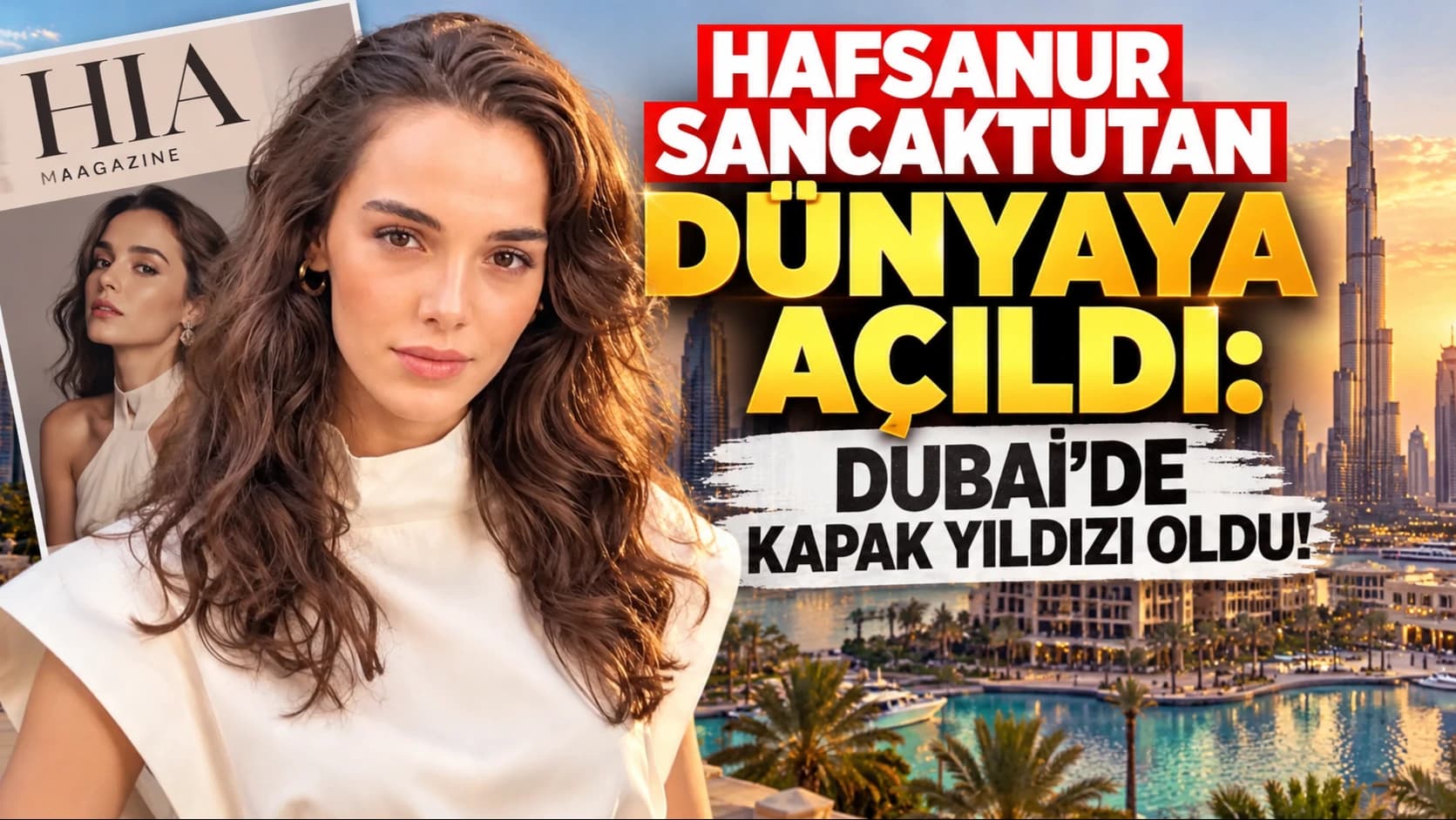 Hafsanur Sancaktutan dünyaya açıldı: Dubai'de kapak yıldızı oldu!