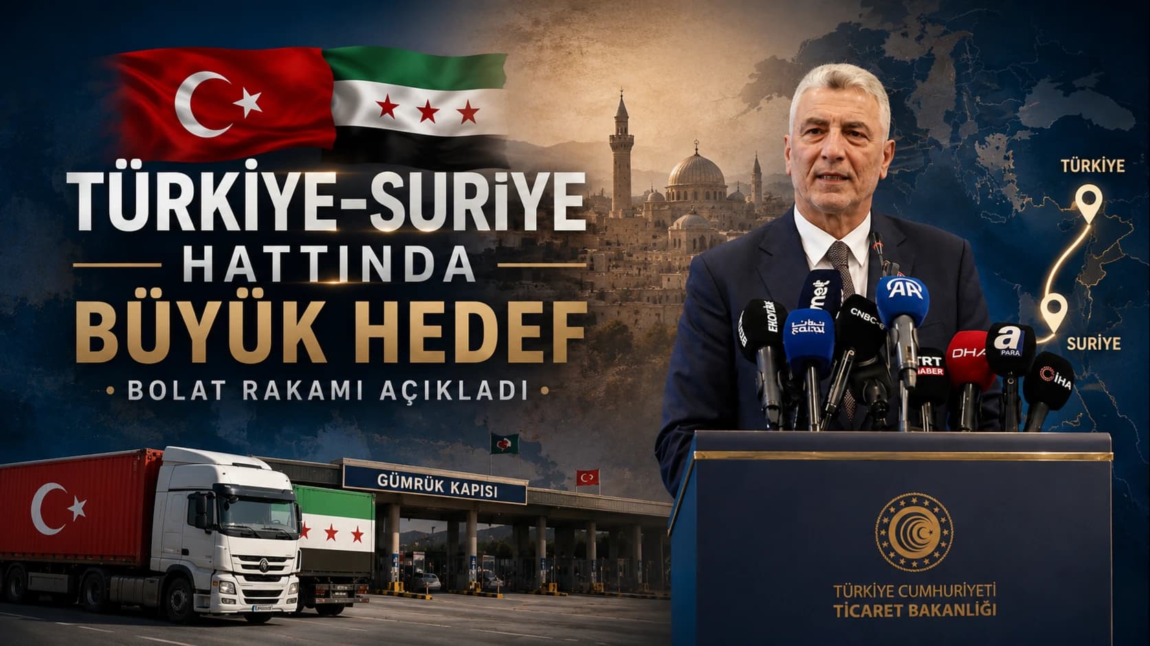 Türkiye-Suriye hattında büyük hedef: Bolat rakamı açıkladı