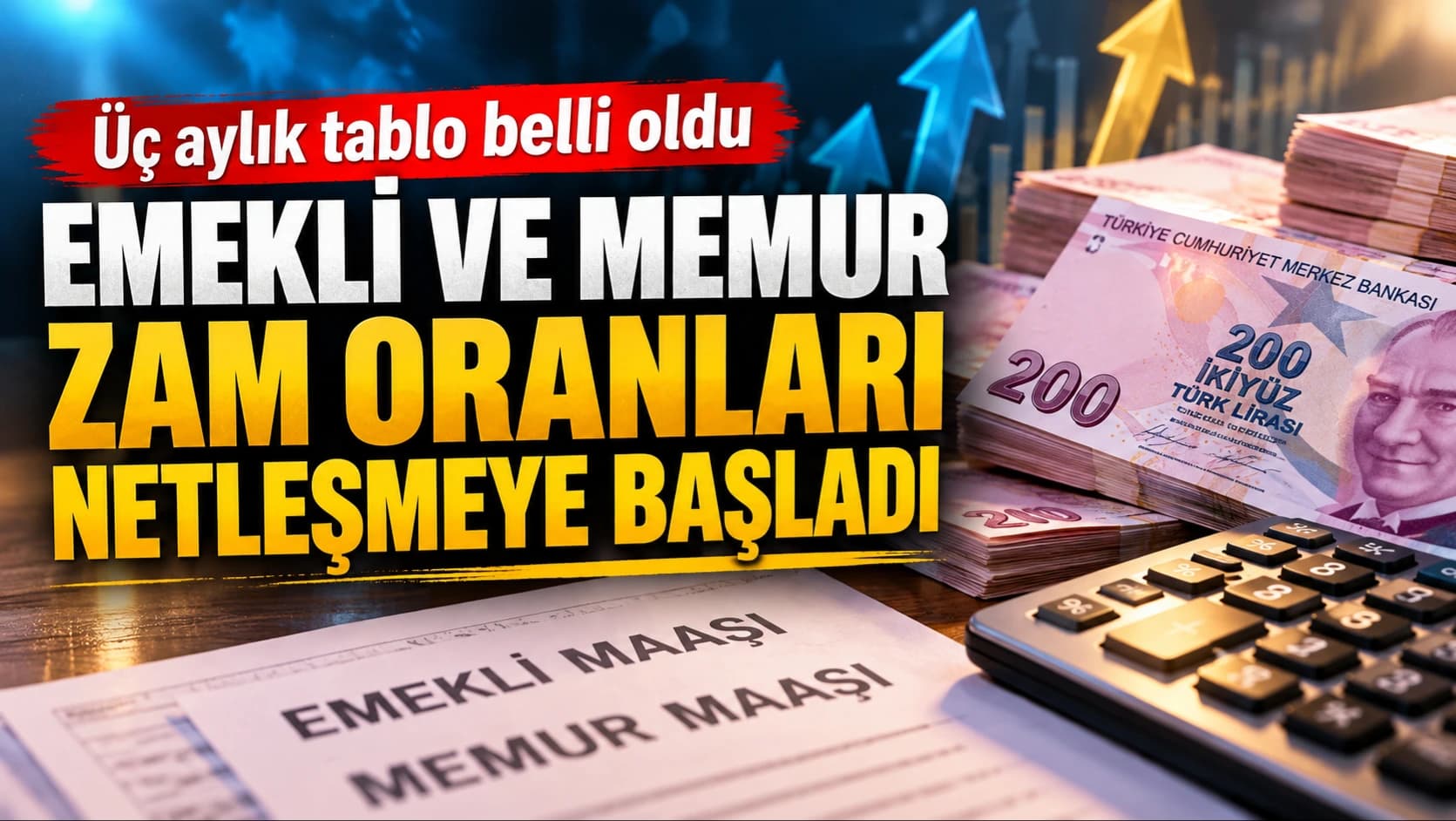 Emekli ve memur zammında üç aylık tablo belli oldu