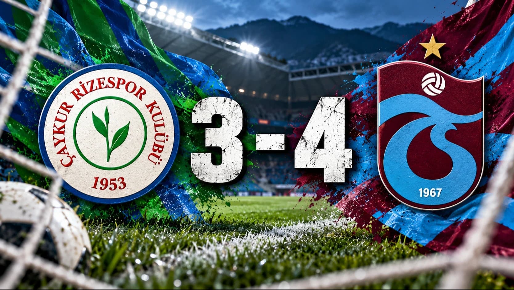Trabzonspor'dan Rize'de müthiş geri dönüş: 4-3