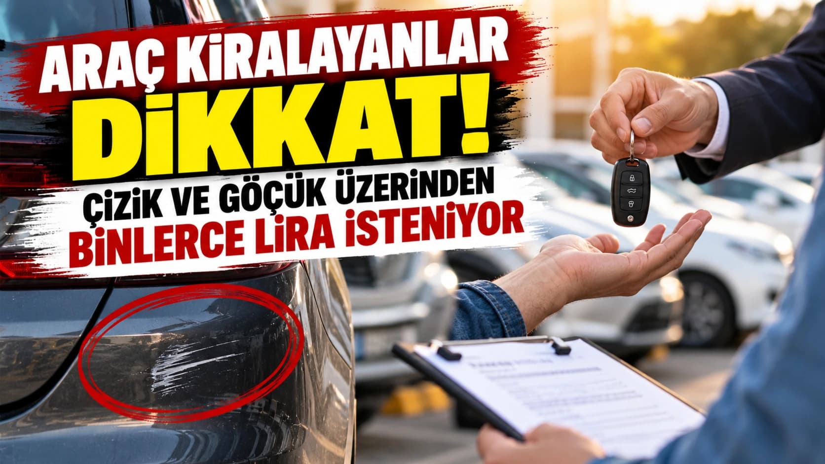 Araç kiralayanlar dikkat! Çizik ve göçük üzerinden binlerce lira isteniyor