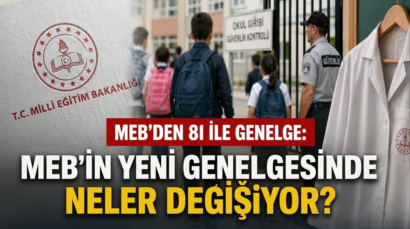 MEB'DEN 81 İLE GENELGE: MEB'İN YENİ GENELGESİNDE NELER DEĞİŞİYOR?