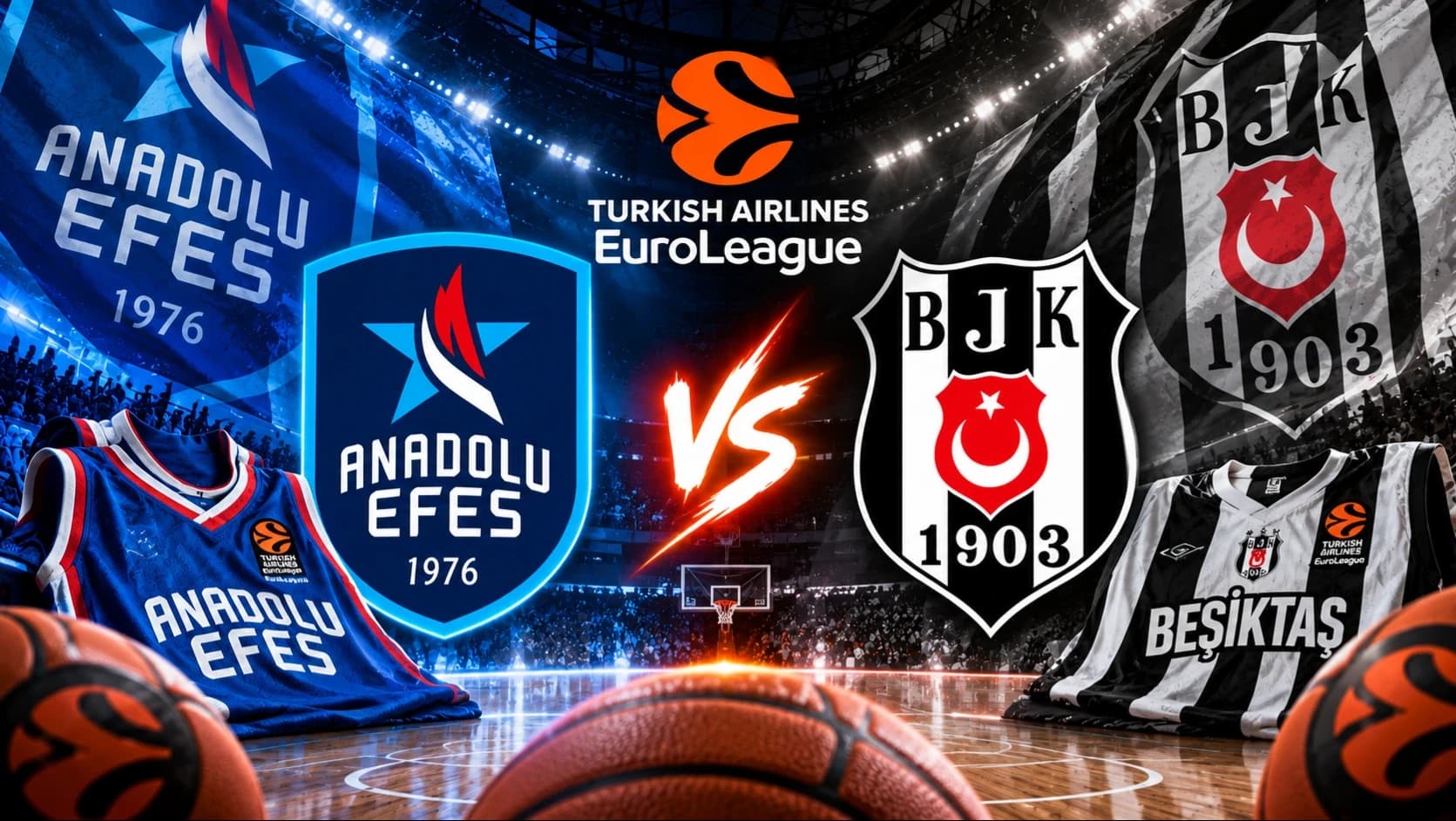 EuroLeague'de İstanbul derbisi: Anadolu Efes ile Beşiktaş karşı karşıya