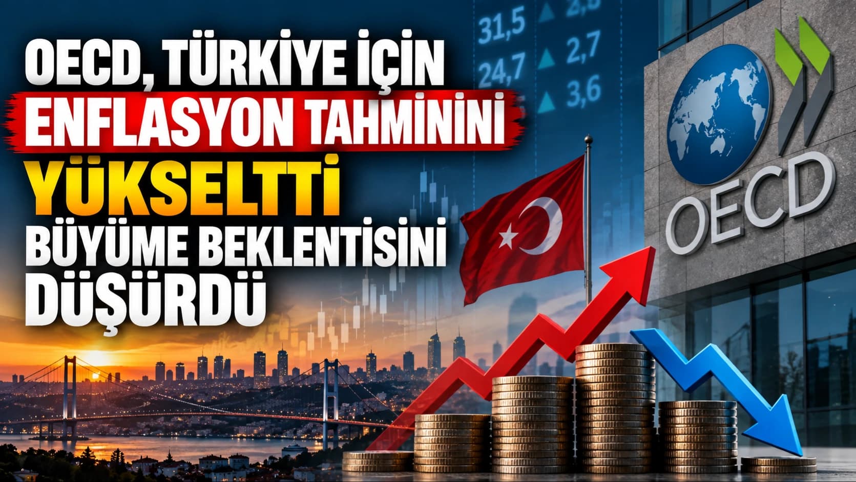 OECD, Türkiye için enflasyon tahminini yükseltti