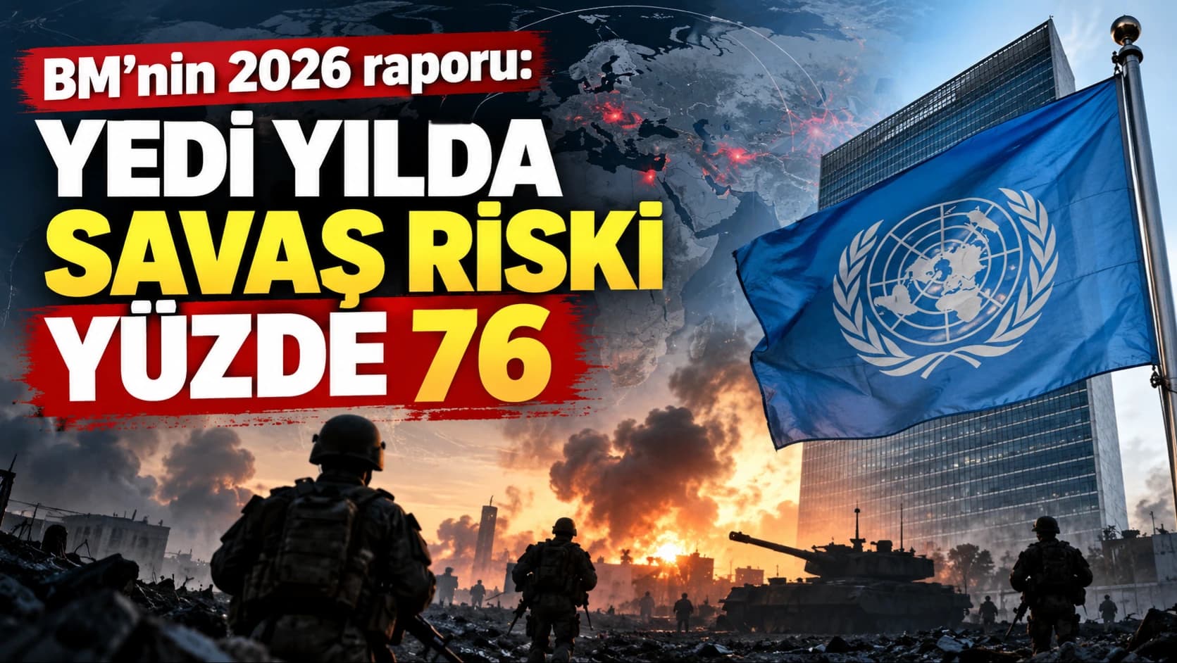 BM'nin 2026 raporu: Yedi yılda savaş riski yüzde 76