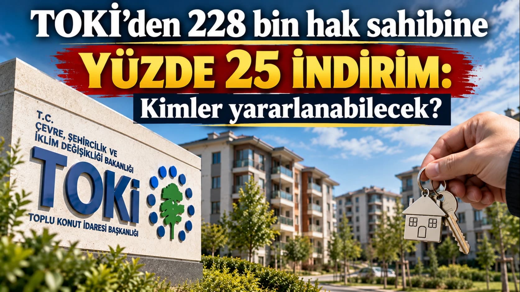 TOKİ’den 228 bin hak sahibine yüzde 25 indirim: Kimler yararlanabilecek?
