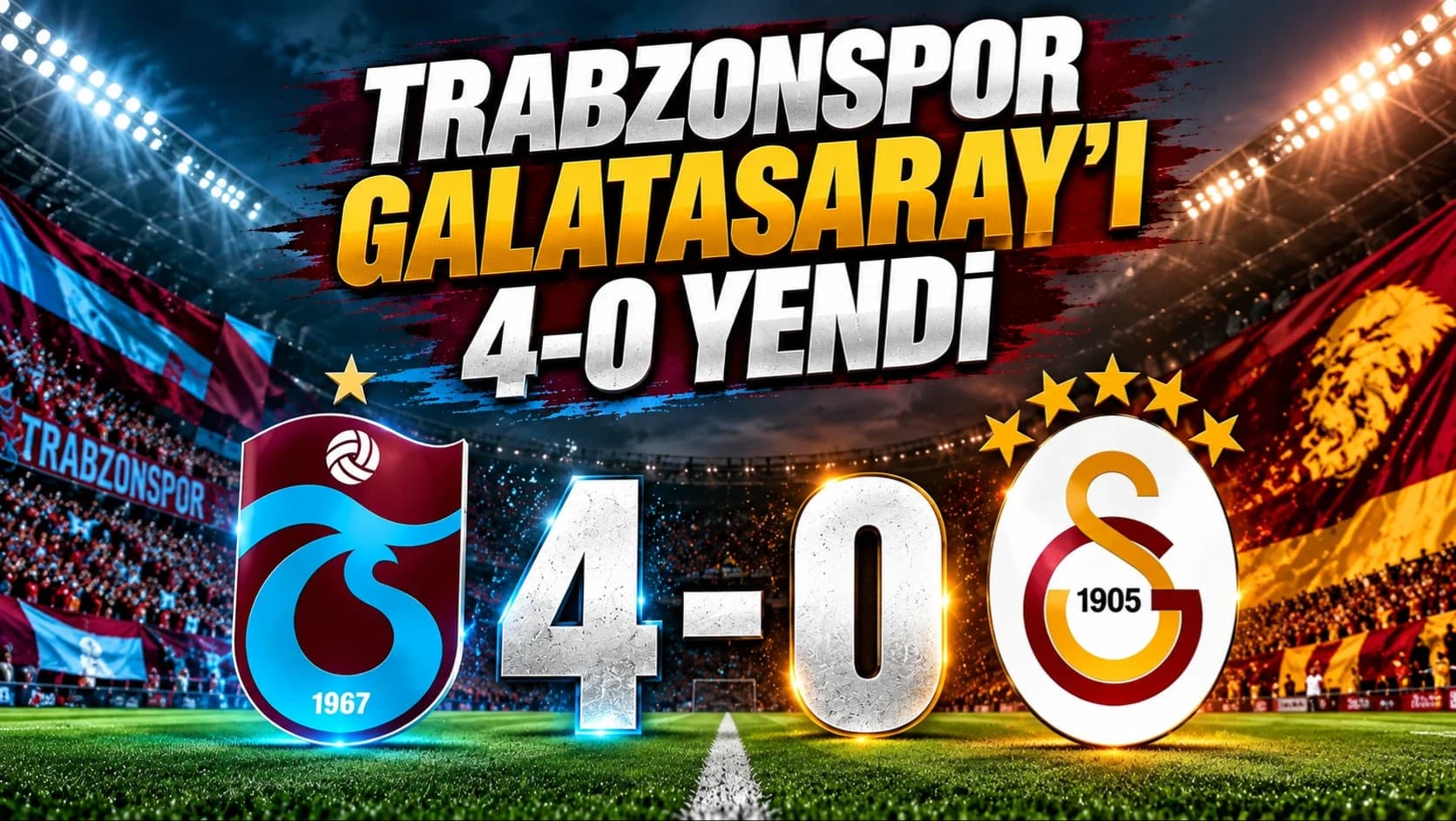 Trabzonspor Galatasaray'ı 4-0 yendi