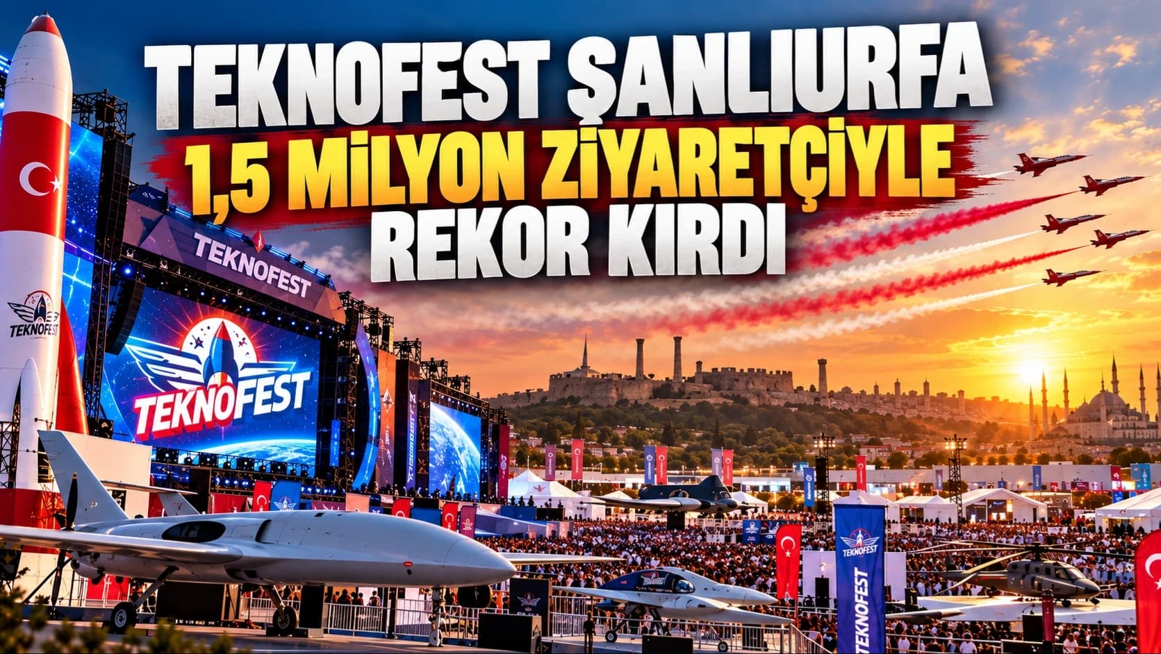 TEKNOFEST Şanlıurfa 1,5 milyon ziyaretçiyle rekor kırdı