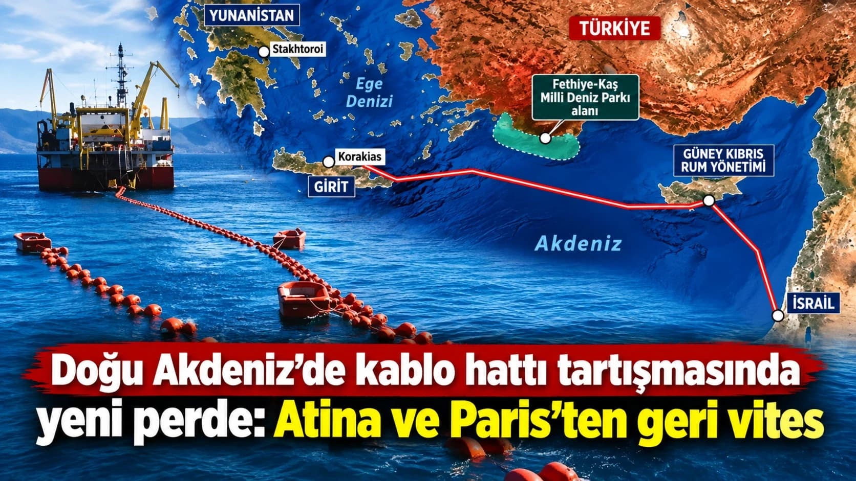 Doğu Akdeniz’de kablo hattı tartışmasında yeni perde: Atina ve Paris'ten geri vites
