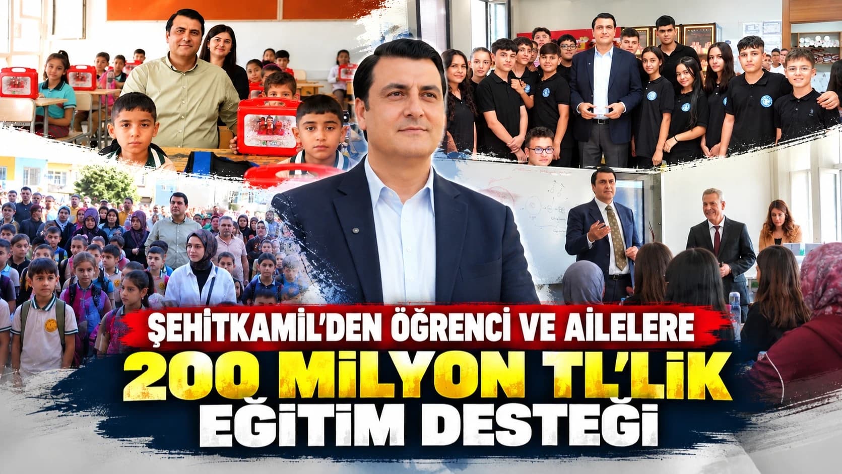 Şehitkamil’den öğrenci ve ailelere 200 milyon TL’lik eğitim desteği