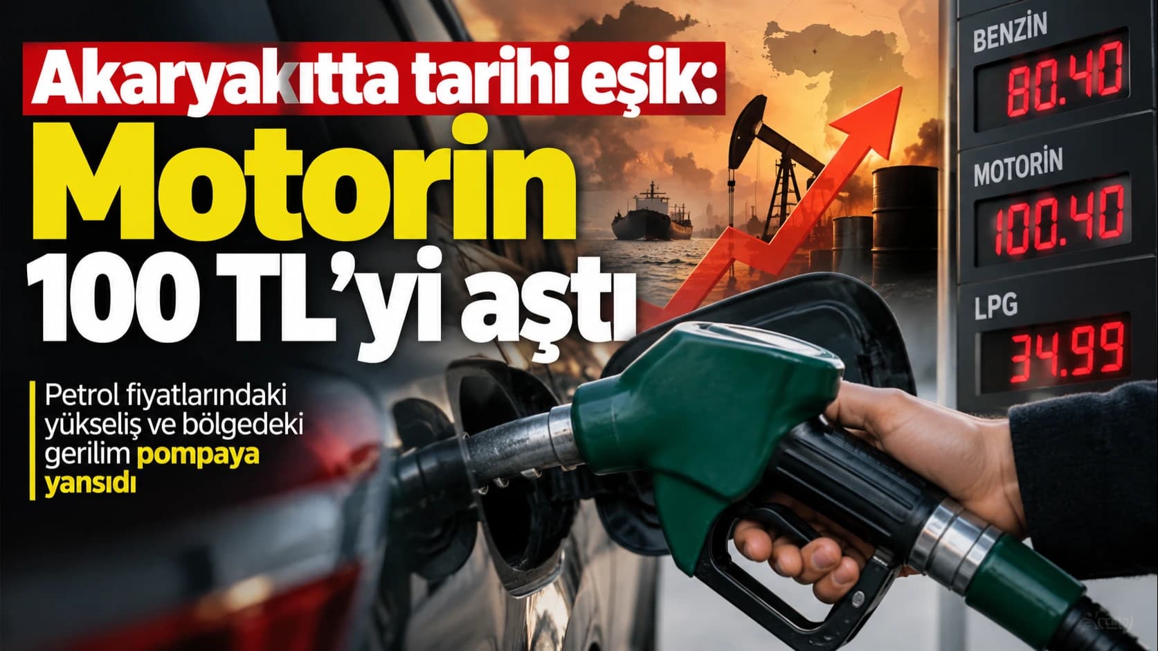 Akaryakıtta tarihi eşik: Motorin 100 TL’yi aştı