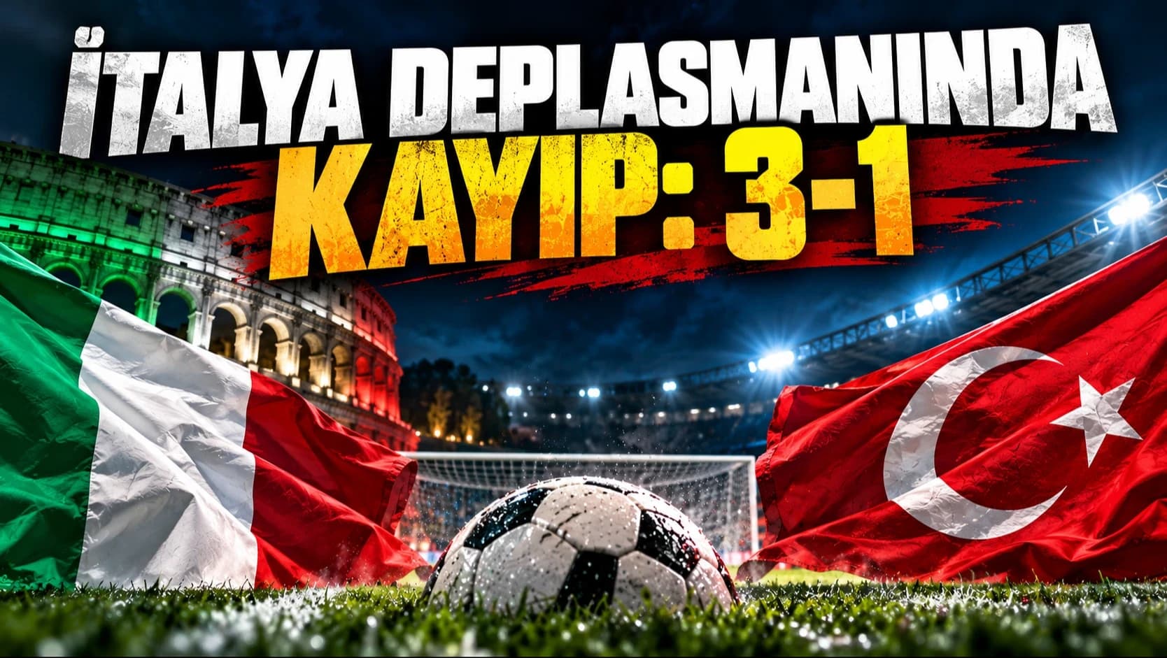 Milliler İtalya deplasmanında kayıp: 3-1