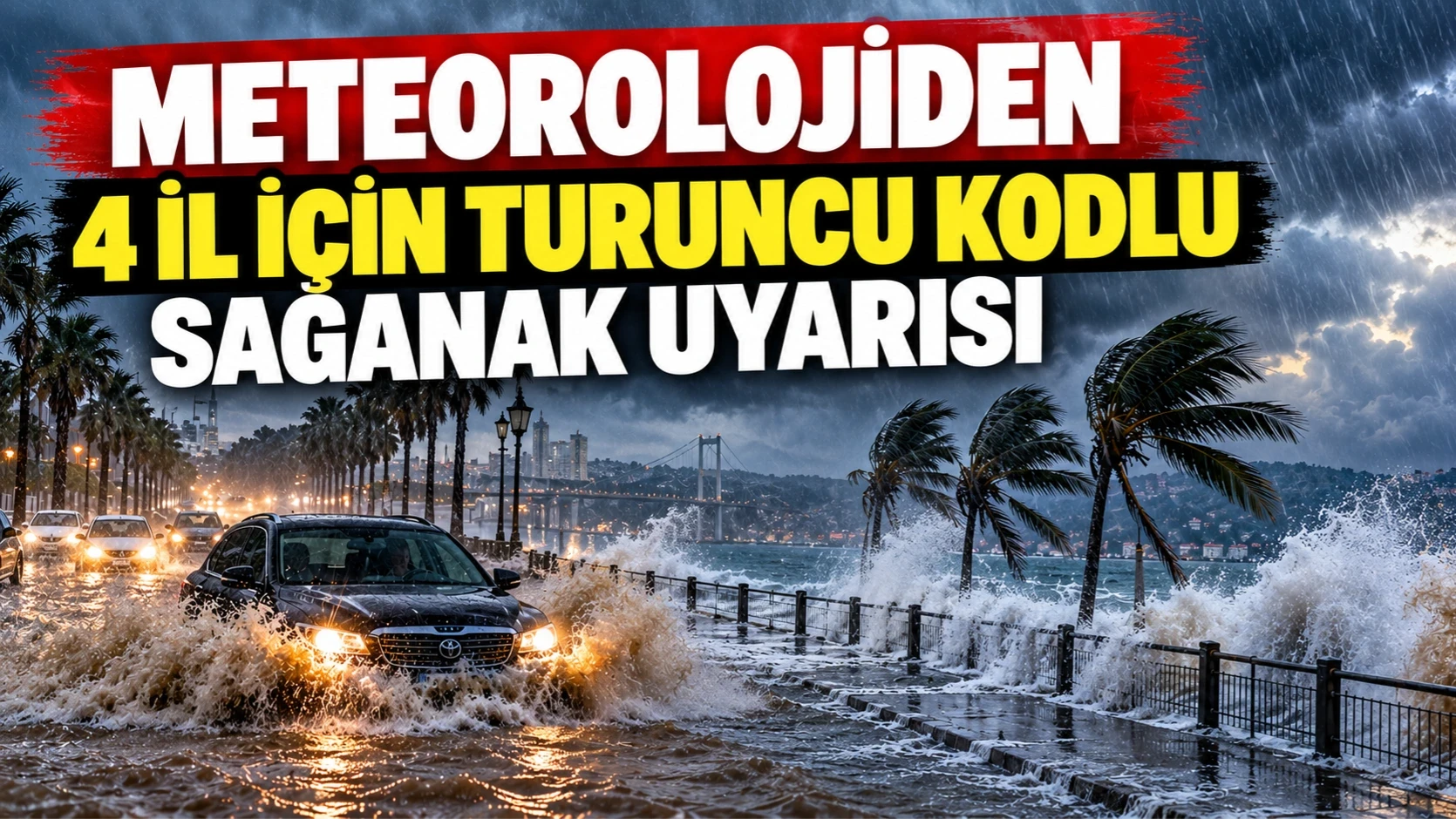 Meteorolojiden 4 il için turuncu kodlu sağanak uyarısı