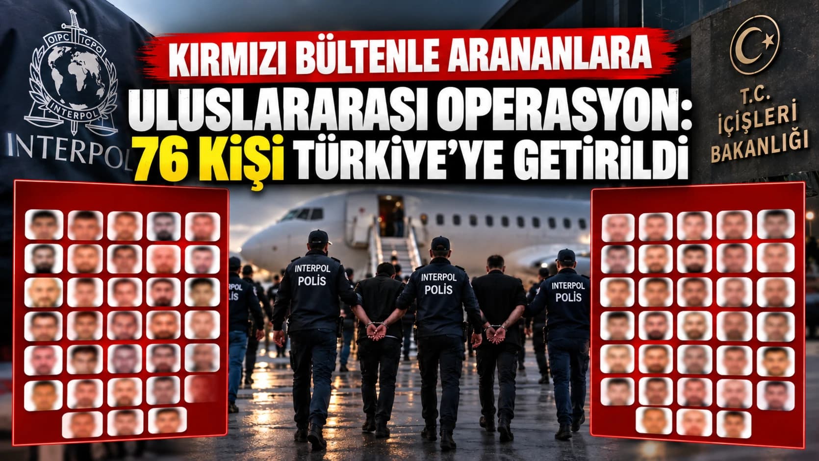 Kırmızı bültenle arananlara uluslararası operasyon: 76 kişi Türkiye'ye getirildi