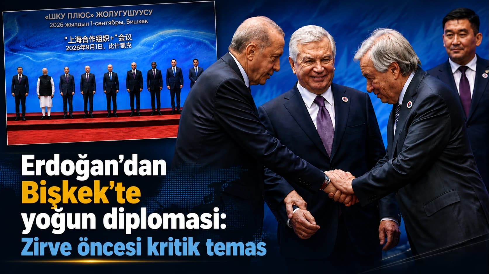 Erdoğan’dan Bişkek’te yoğun diplomasi: Zirve öncesi kritik temas