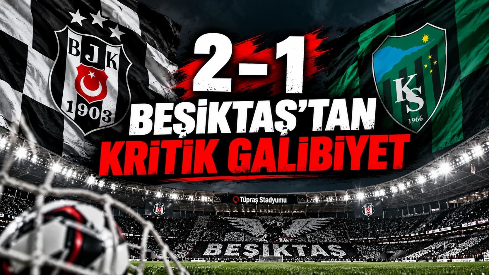 Beşiktaş, Kocaelispor'u 2-1 mağlup etti