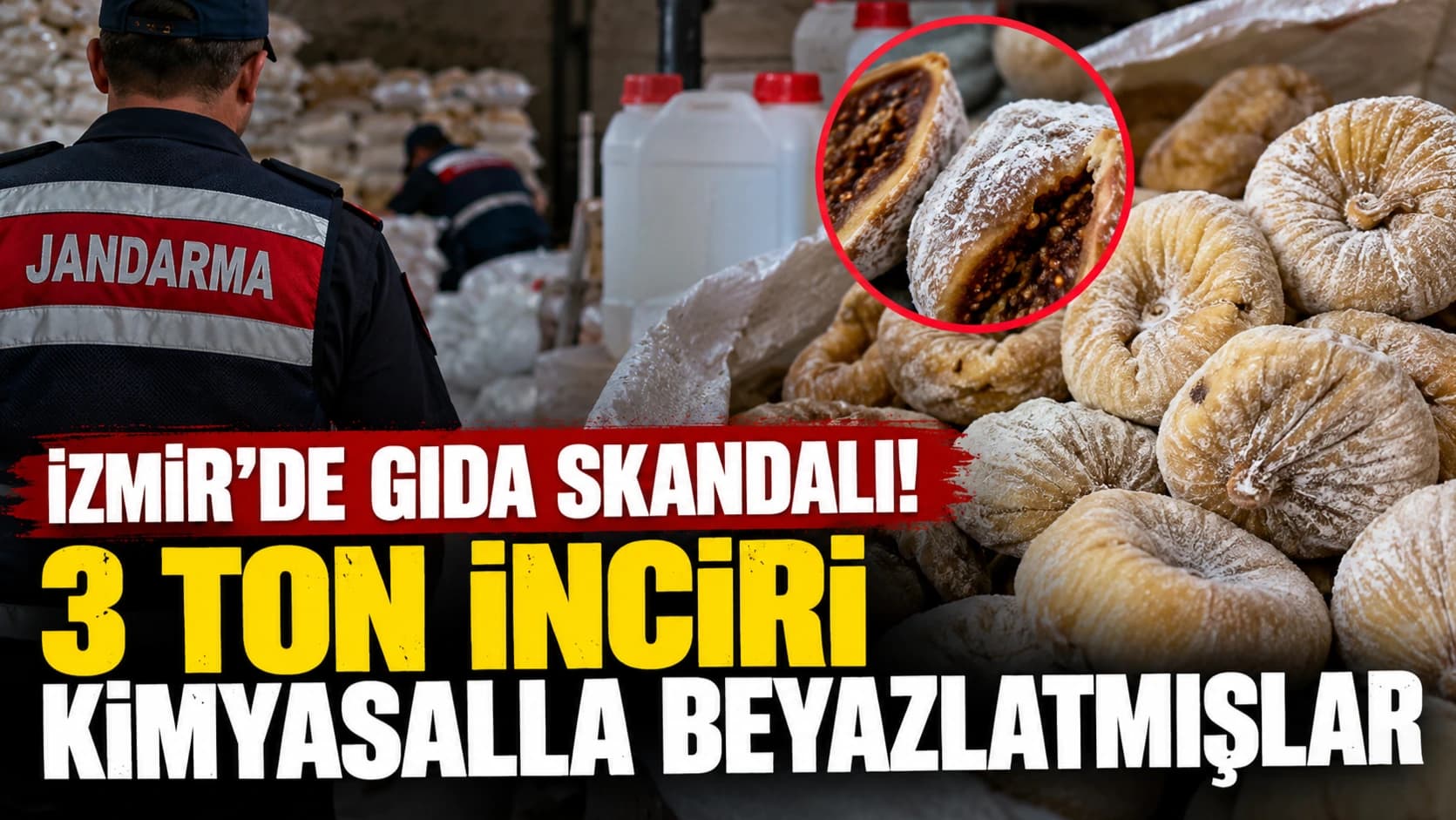 İzmir'de gıda skandalı! 3 ton inciri kimyasalla beyazlatmışlar