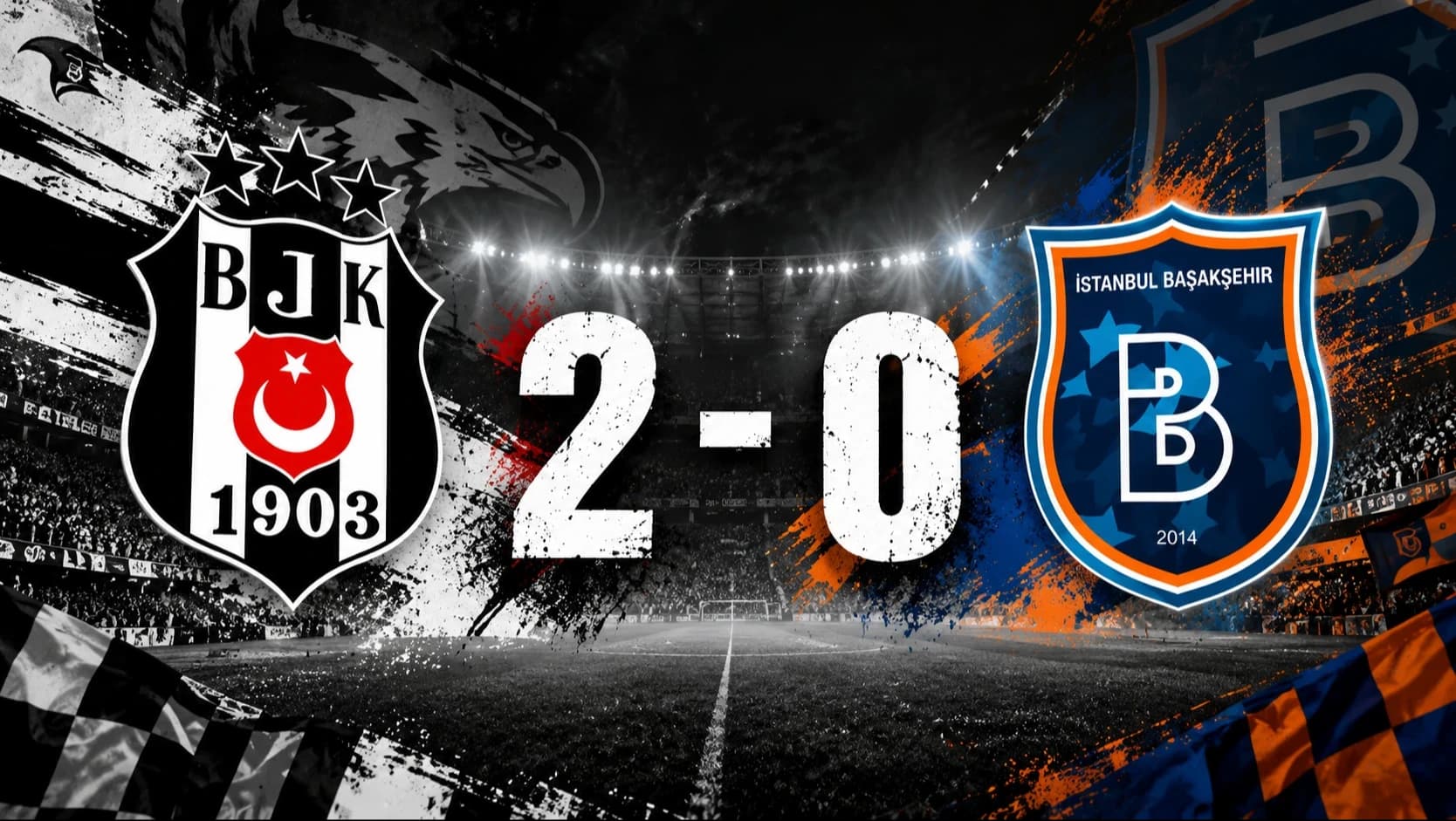 Beşiktaş, Başakşehir'i 2-0 mağlup etti!
