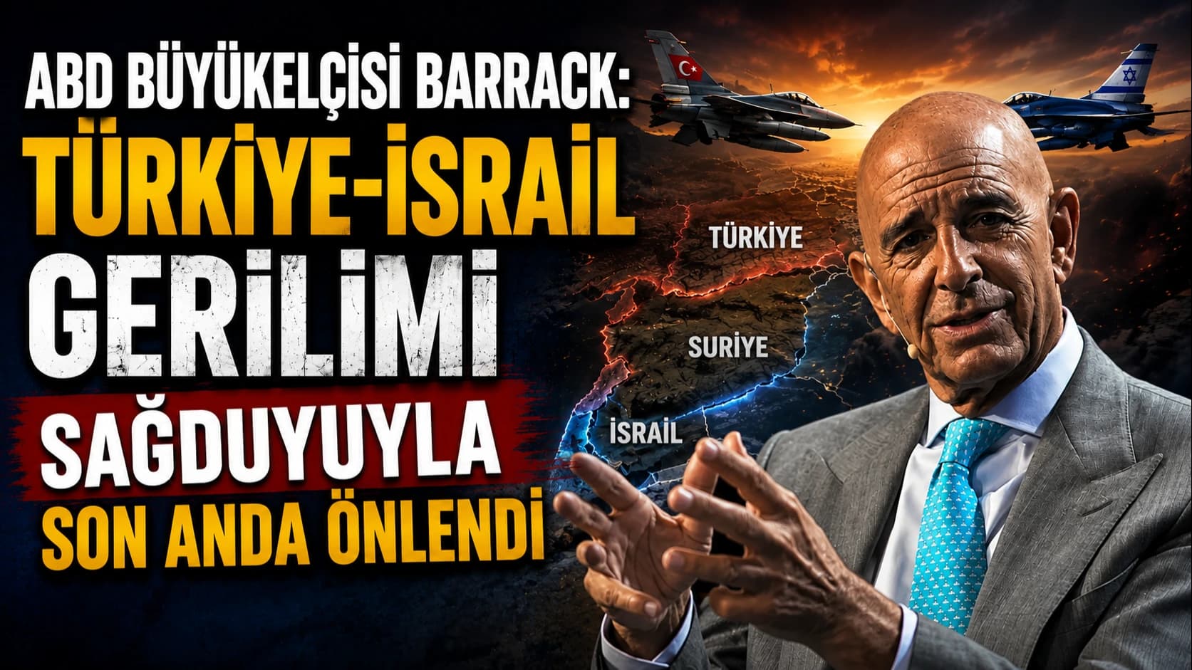 ABD BÜYÜKELÇİSİ BARRACK: TÜRKİYE-İSRAİL GERİLİMİ SAĞDUYUYLA SON ANDA ÖNLENDİ