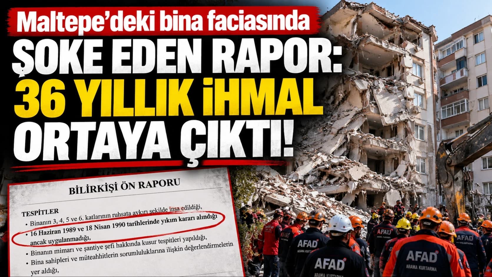 Maltepe'deki bina faciasında 36 yıllık ihmal ortaya çıktı