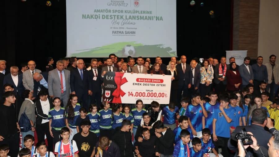 Gaziantep'te 115 amatör spor kulübüne 14 milyon TL destek
