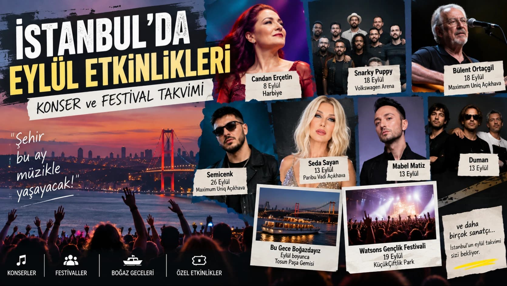 İstanbul'da eylül etkinlikleri: Konser ve festival takvimi