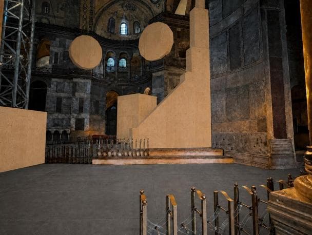 Ayasofya’nın ana kubbesinde restorasyon seferberliği