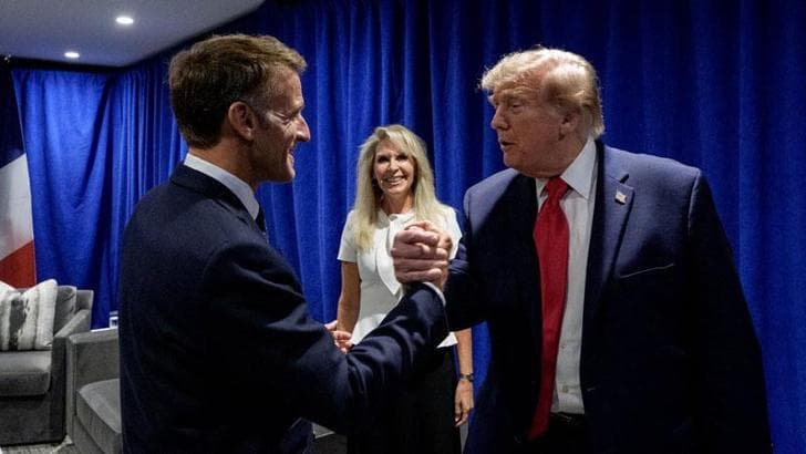 Fransa Cumhurbaşkanı Macron, ABD Başkanı Trump ile New York'ta bir araya geldi
