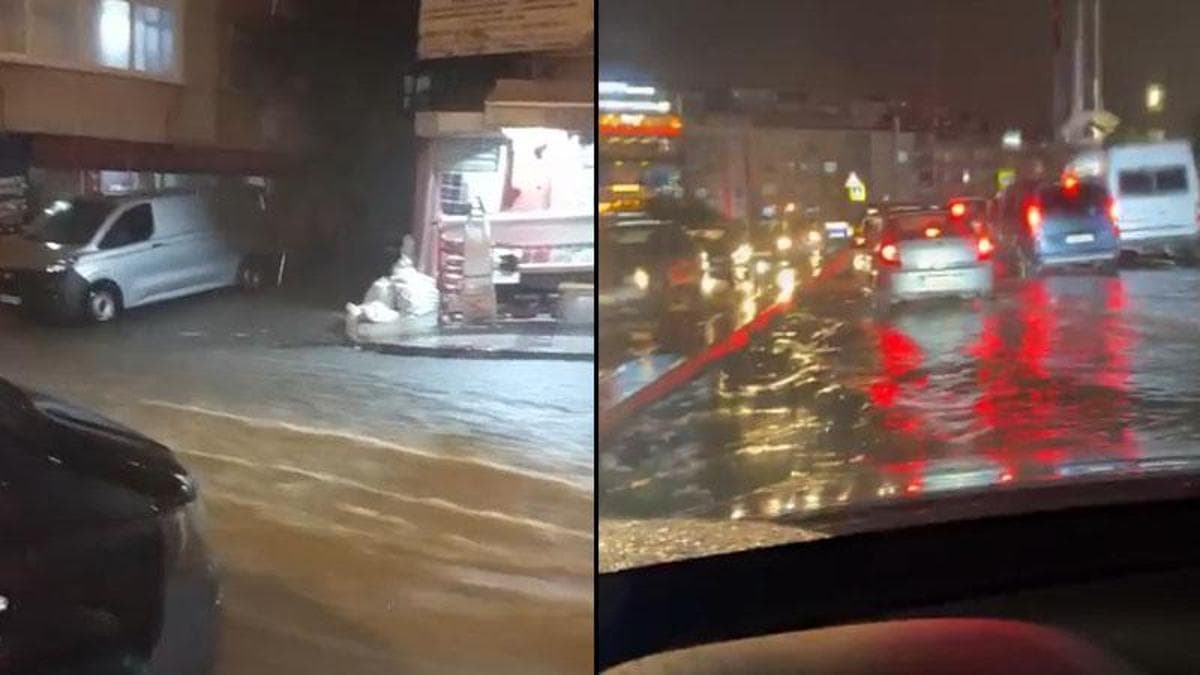 İstanbul’da sağanak etkili oluyor; yollar göle döndü