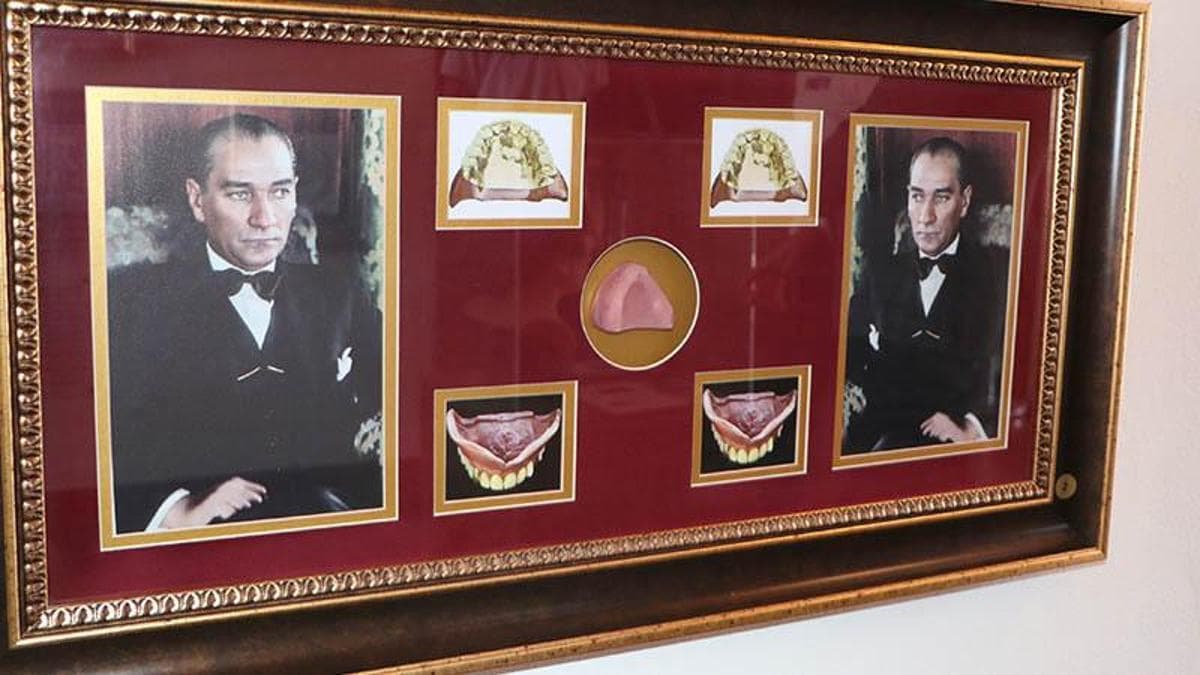 Atatürk'ün damak kalıbının örneği, Enver Paşa'nın azı dişi aynı müzede