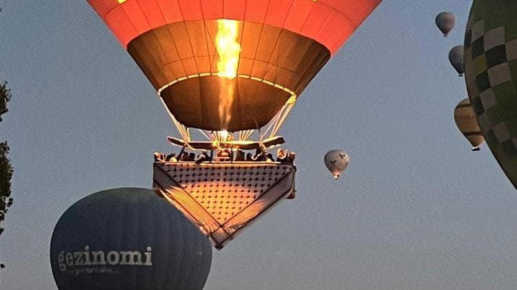 Kapadokya’da balonlar Gazze için havalandı