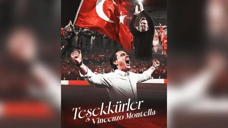 TFF’den Vincenzo Montella’ya teşekkür mesajı